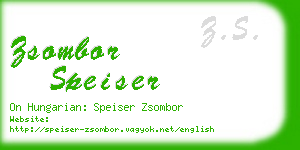 zsombor speiser business card